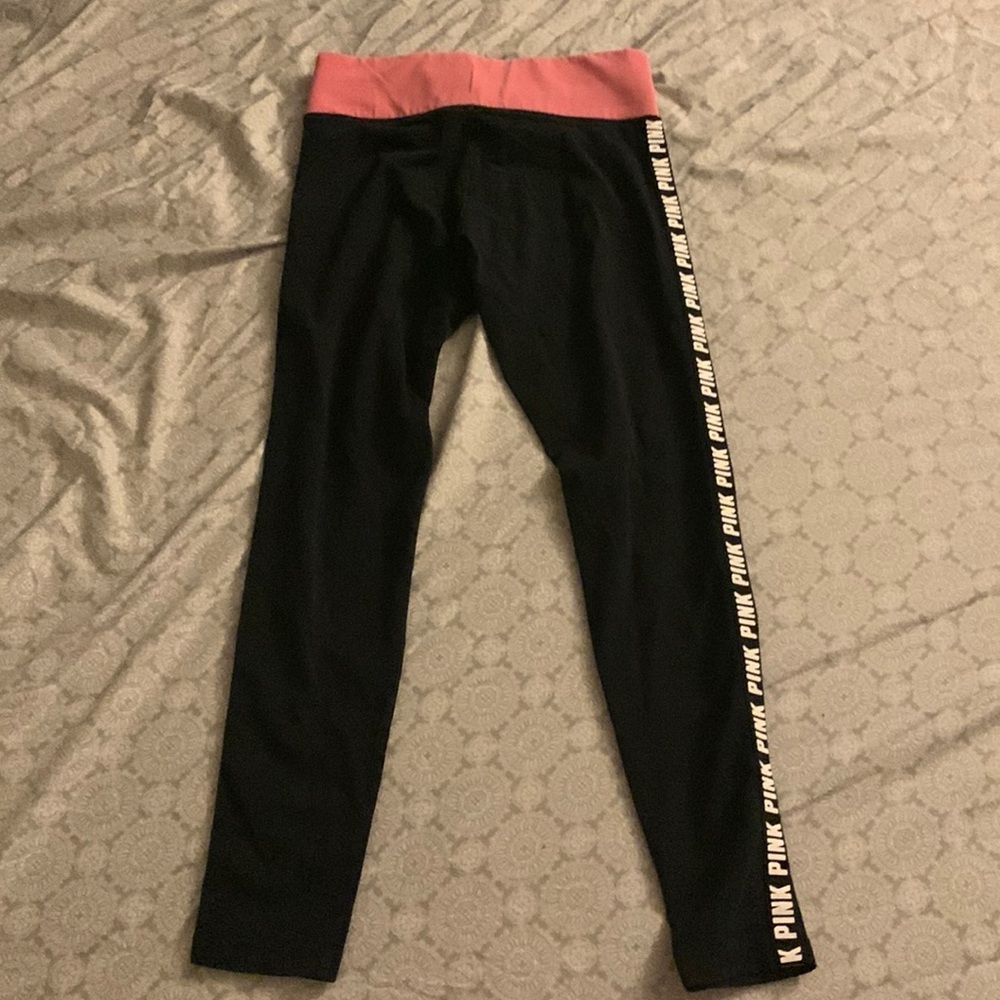Victoria Secret black and light pink leggings